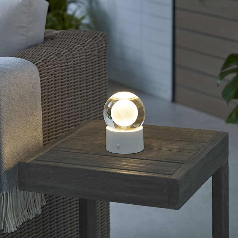 Mina Accent Rechargeable Table Lamp, Matte White