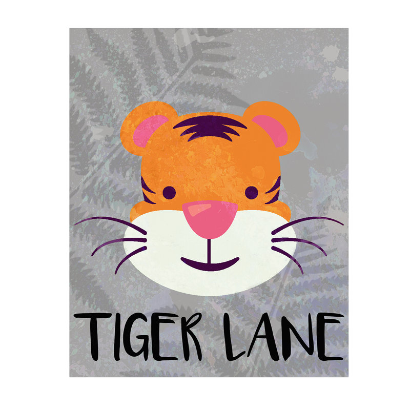 Impression sur papier Tigert Lane Tiger Lane, H 24 po x l 20 po x P 1 po, Papier