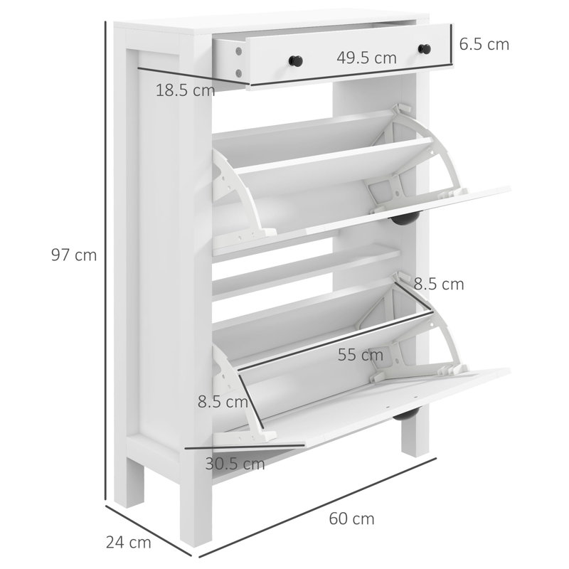 10 Pair Flip Down Shoe Storage