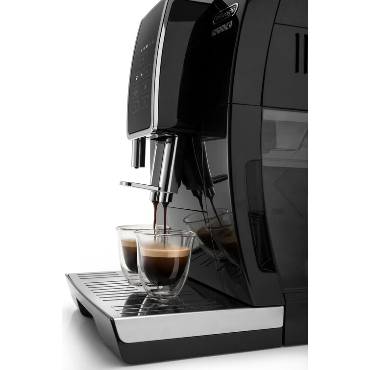 De'Longhi Dinamica Espresso Machine, White - Automatic Bean-to-Cup Brewing,  Built-In Steel Burr Grinder & Manual Frother - One-Touch Hot & Iced Coffee