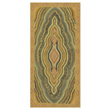 1880s Antique Multicolor Medallion Folk Art Cotton American Hooked Carpet Rug