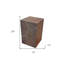Table de bout carrée 20 po en bois massif vieilli noir