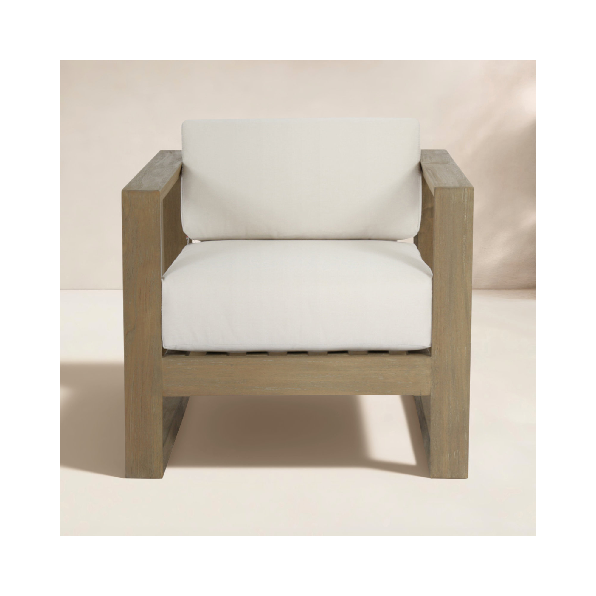 Vienna Premium Teak Outdoor Lounge Chair, Canvas Canvas Sunbrella® Canvas