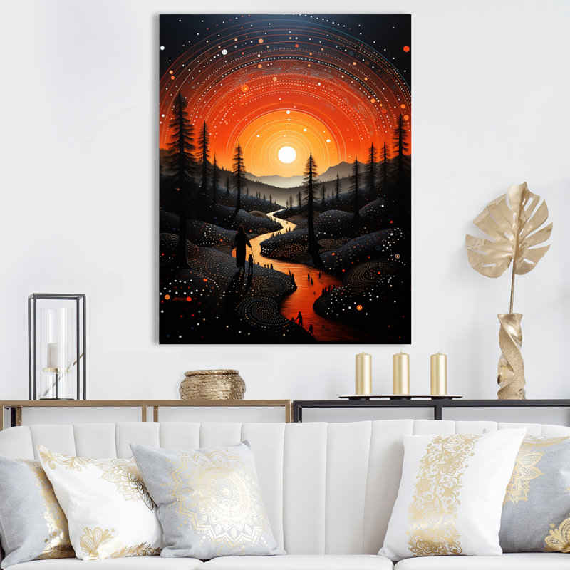 «Bold Native Shamans Journey II - Art mural amérindien», Toile tendue, H 20 po x l 12 po x P 1 po