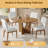 Modern 5-Piece Extendable Round Dining Table Set With 16.2Inch Removable Leaf