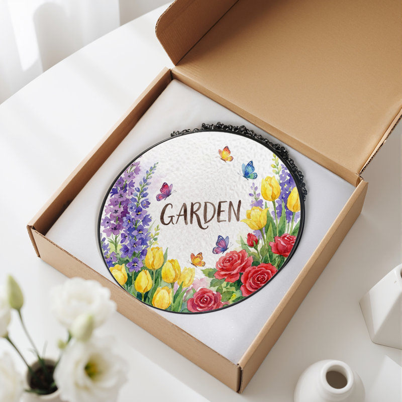 Panneau de vitrail de jardin 12 "H 12", 12" H x 12" W