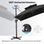 11' Square Patio Cantilever Umbrella, Base Included-1448983766