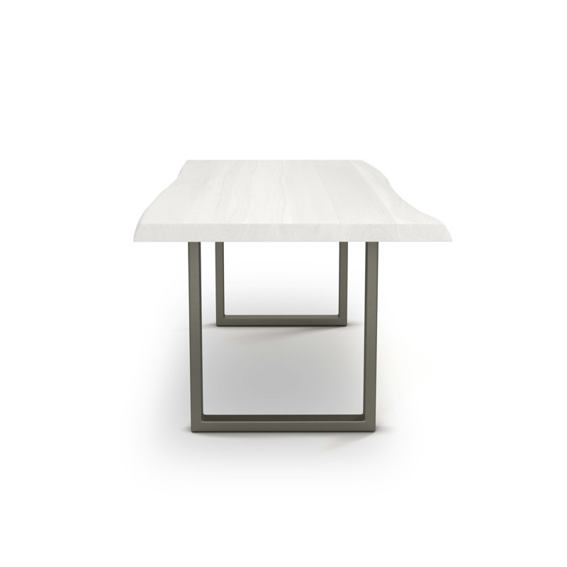 Brooks Dining Table, Pewter, White Wash, 29.75"H x 92"L x 40"W