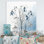 "Minimalisme bleu et blanc", "Snowdrops Bloom", reproduction sur toile