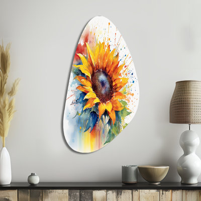 Isabelle - Art mural floral asymétrique en métal, sculpture murale en métal Freeform