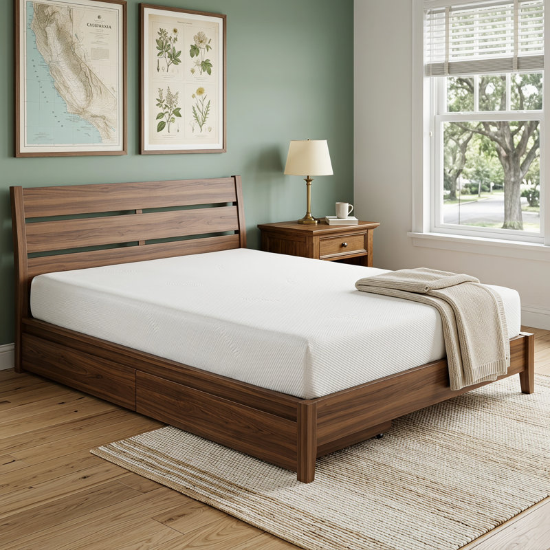 Matelas pour lit simple en mousse viscoélastique gélifiée de taille simple TG, 8 po, blanc