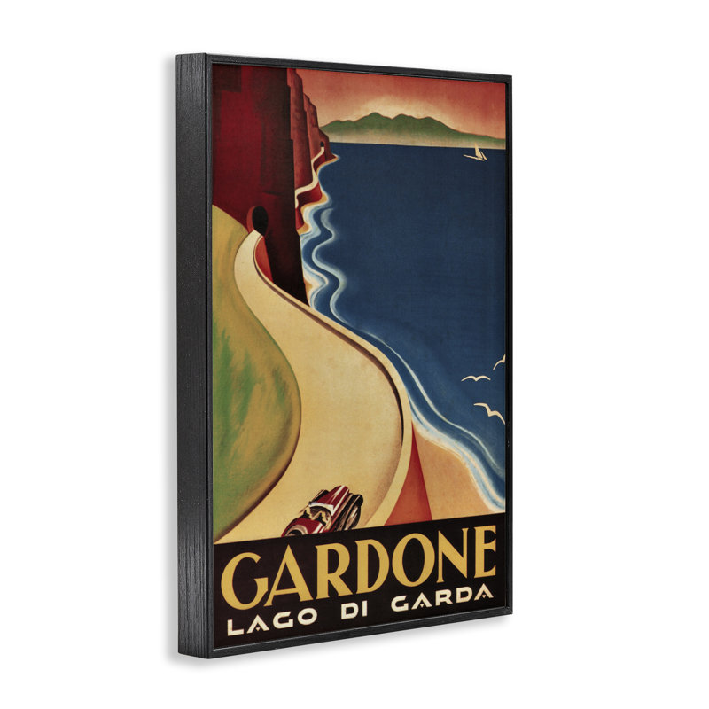 Affiche vintage de voyage Gardone, estampe numérique, conception de Marcus Jules, H 18 po x l 12 po