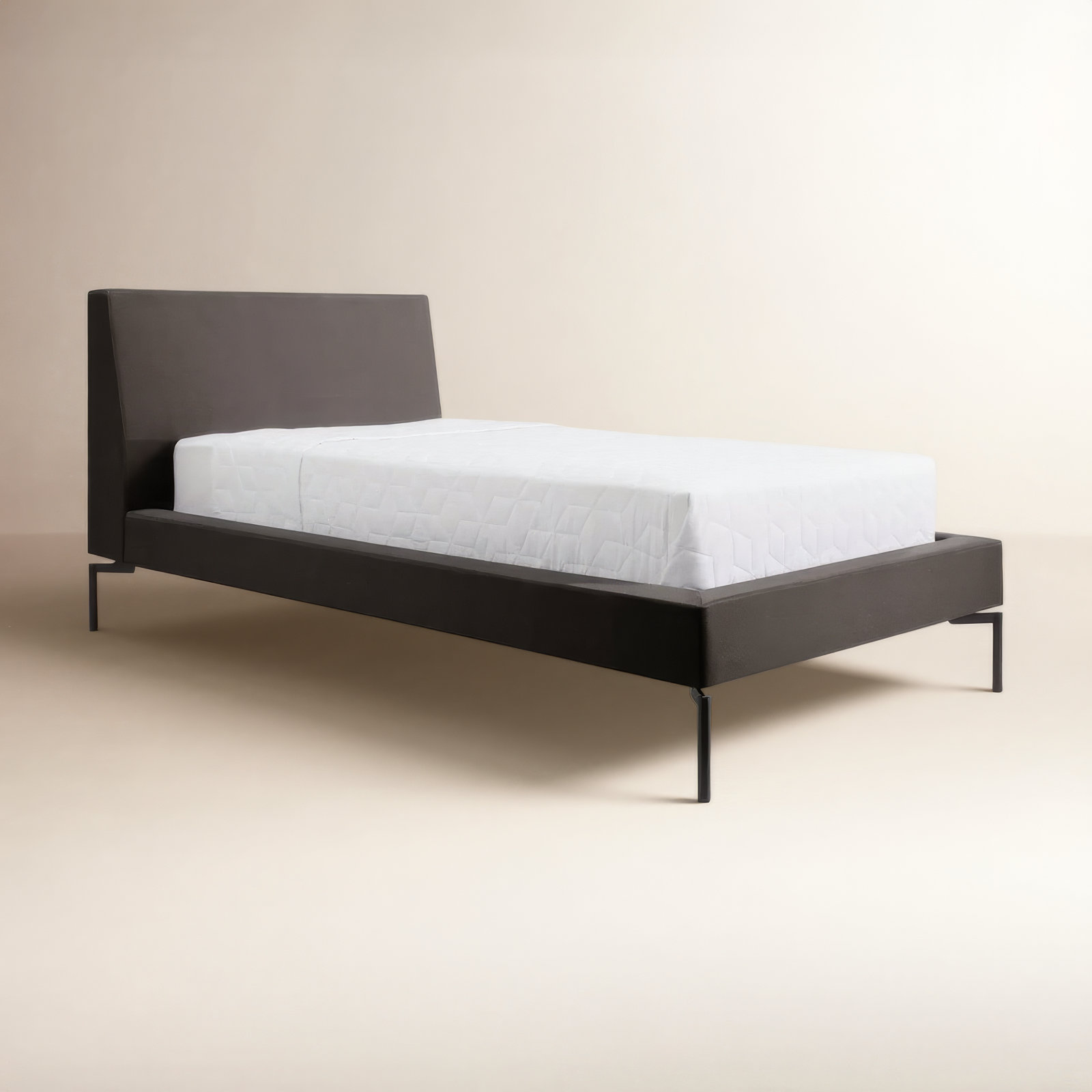 New Standard Upholstered Bed, Twin, Condit Charcoal/Black