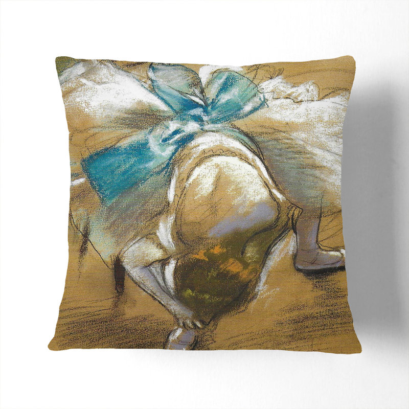 Ballet Ballerina Dancer Tying Her Slipper Vol.2 Scatter Cushion, 55cm H x 55cm W x 20cm D