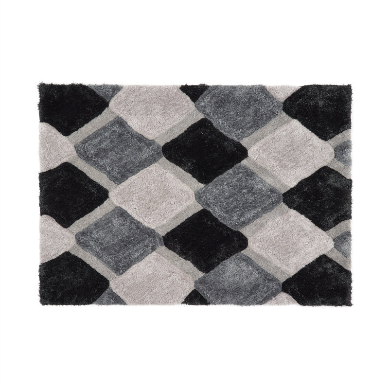 Bootle Geometric Hand Woven Area Rug, Rectangle 60 x 110cm