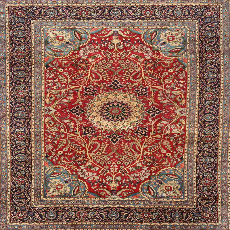 Achava Oriental Indoor Rug, Round 3'