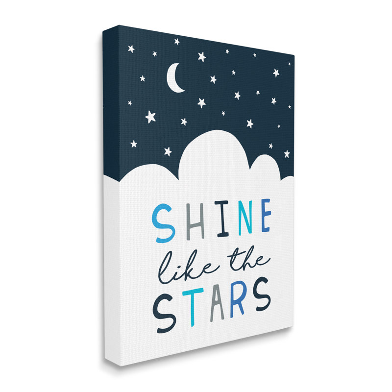 «Shine Like The Stars Expression Night Sky Clouds», Toile tendue, H 48 po x l 36 po