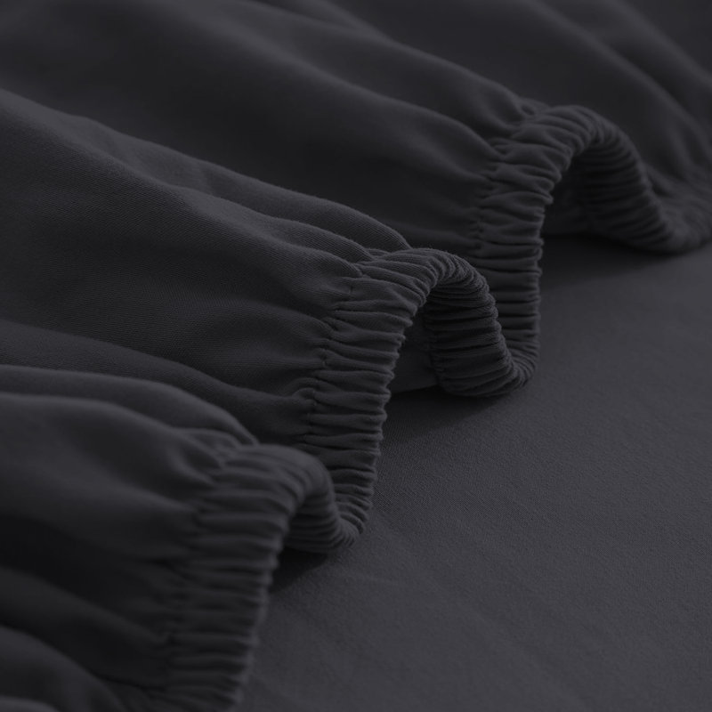 Super Soft Extra Deep Microfiber Brushed Fitted Sheet, Super King (6'), Black