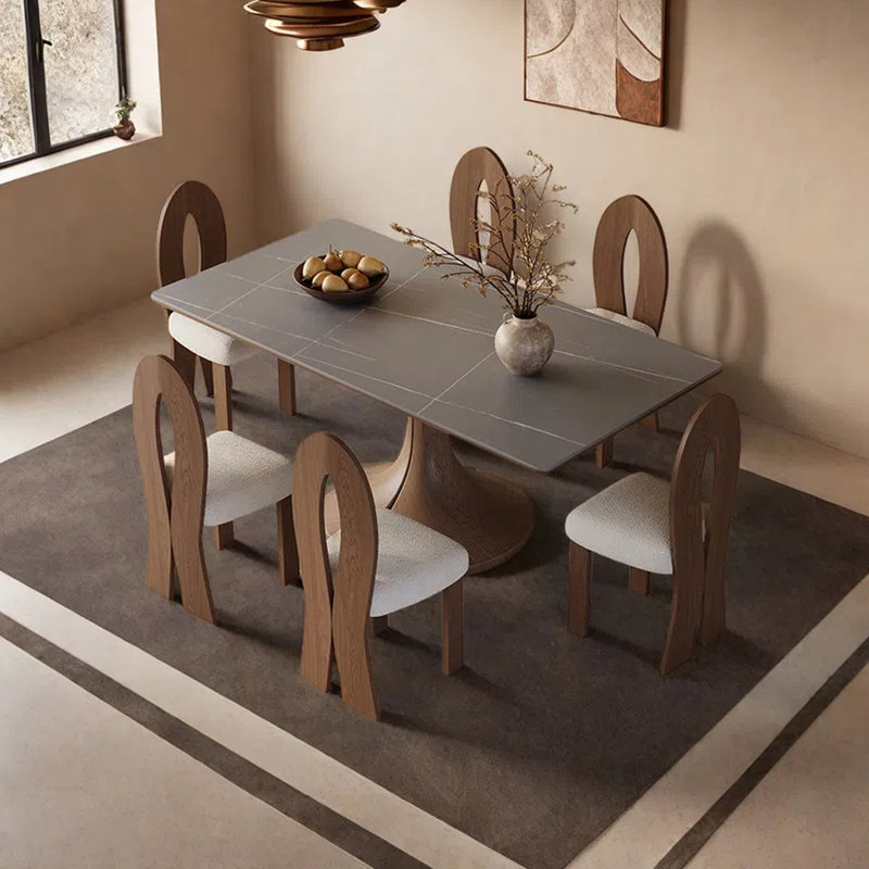 Table de salle à manger moderne et simple, H 29,53 po x L 55,12 po x l 31,5 po