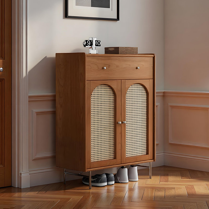 Classic furniture storage shoe cabinet, Walnut