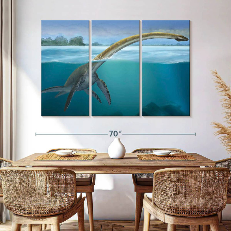 Brampt Elasmosaurus, 42" H x 65" W