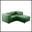 Canapé en chenille 2 places avec repose-pieds-912234537