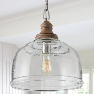 1 - Light Brushed Nickel Single Pendant
