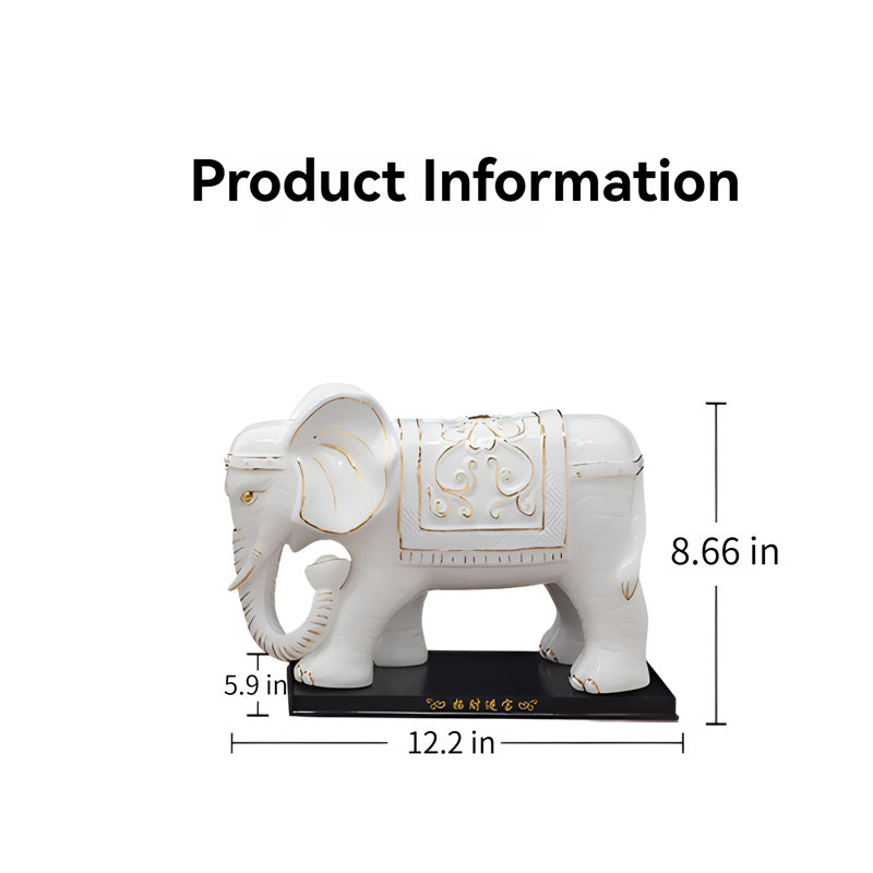 Éléphant en céramique fabriqué à la main