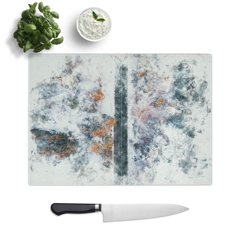 Tempered Glass Dividing the Forest Chopping Board, 20 cm x 28.5 cm