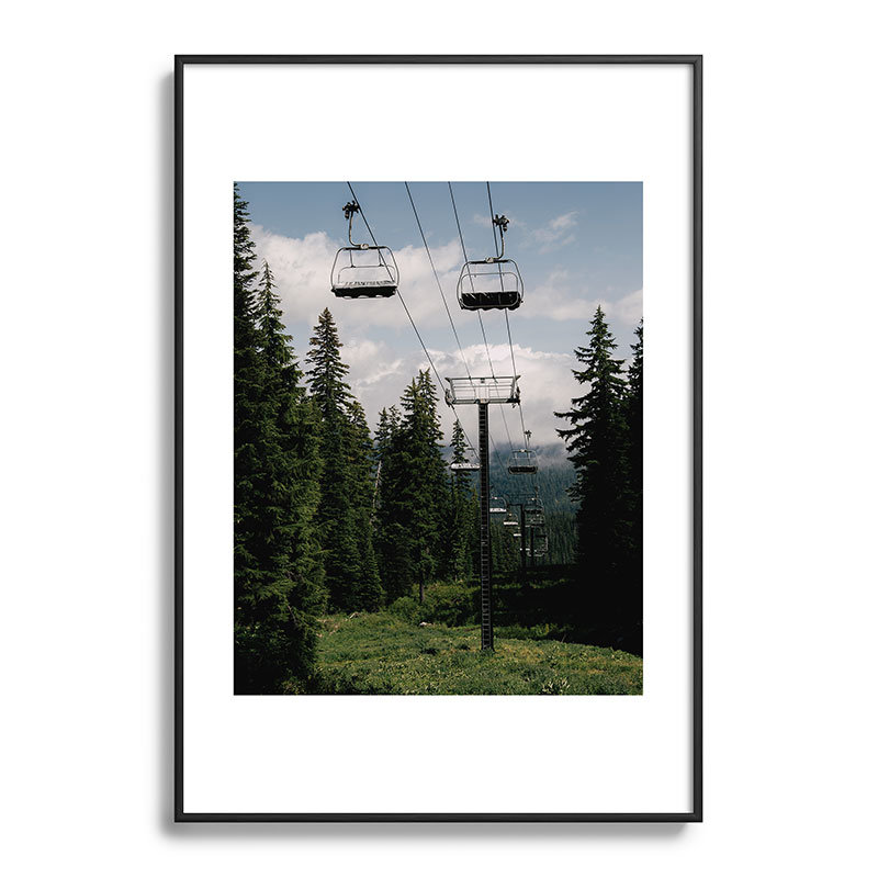Reproduction d'art encadrée en métal Hannah Kemp Forest, Noir, H 19 po x l 13 po