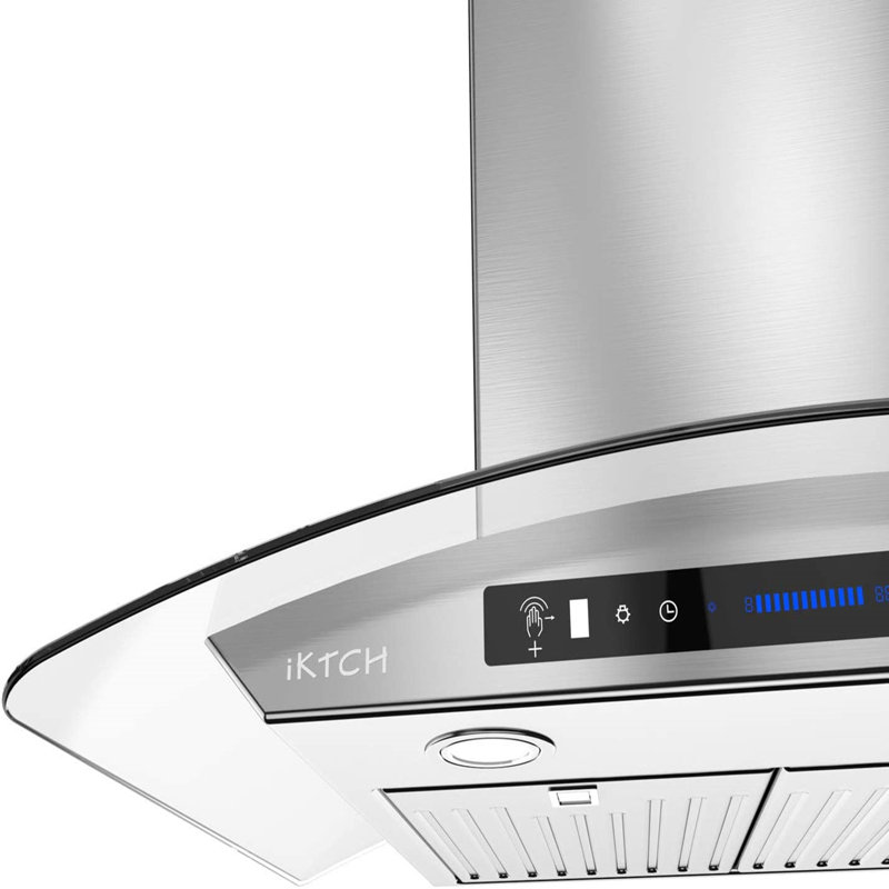 Hotte murale à conduit en acier inoxydable avec télécommande veilleuse incluse, H 43 po x l 29,5 po x P 19,3 po
