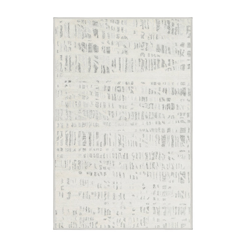 Surface beige contemporaine tapis, Rectangle 5 pi x 7 pi