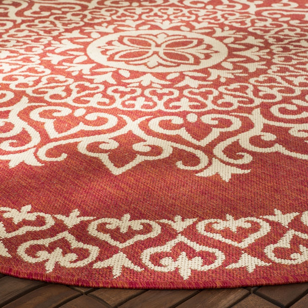 Situ Damask Hand Hooked Indoor / Outdoor Area Rug, Runner 61 x 244 cm