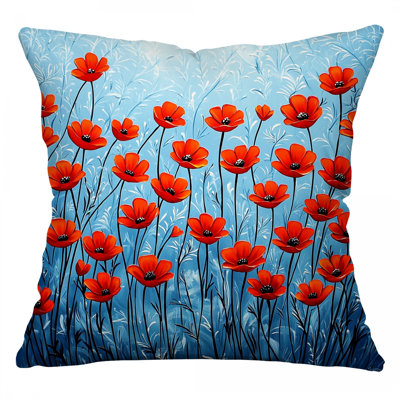 Coussin Red Flowers