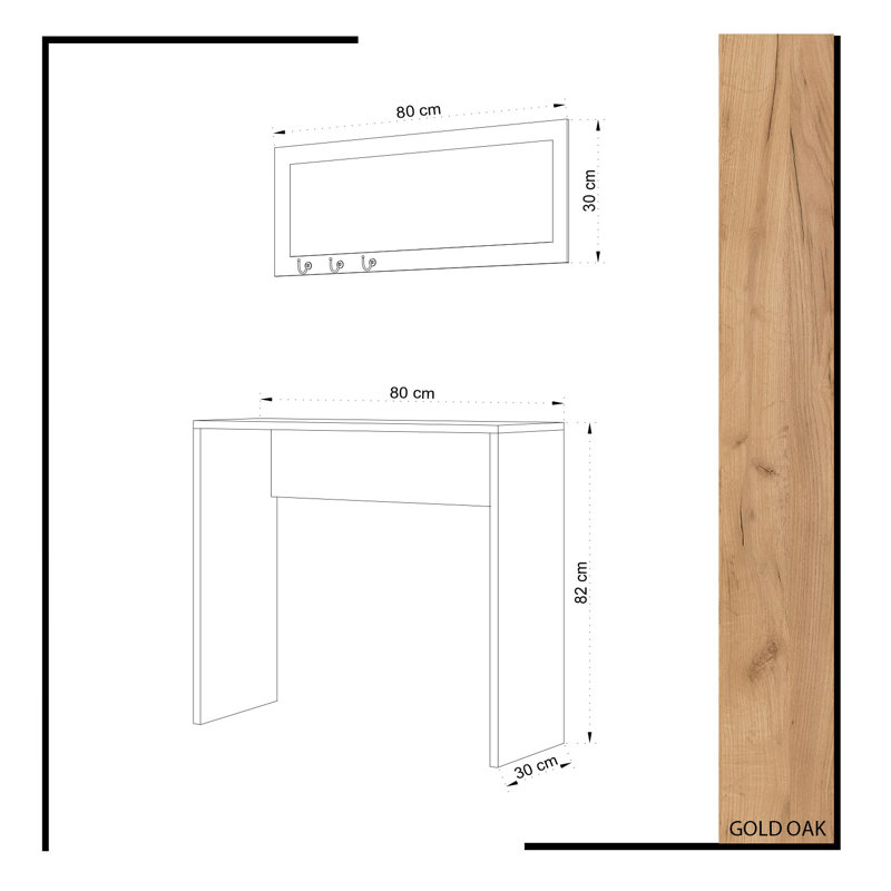 Jamie-Jay 31.5" Wide Sideboard, Oak