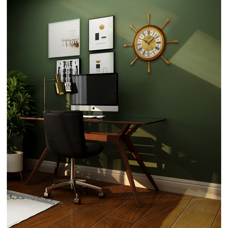 QXA785BLH Wall Clock, Brown
