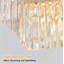 Lustre rectangulaire moderne en cristal Modern Industrial-130217988