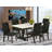 7-Pc a fantastic Linen White (Off-White) rectangular table top and 6 Cream Color Dining chairs with Nail heads and a high Stylish Chair Back, Wire Brushed Linen White-367088096-367088097-367088126