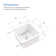 Cubic 18'' L Undermount Single Bowl Fireclay Kitchen Sink