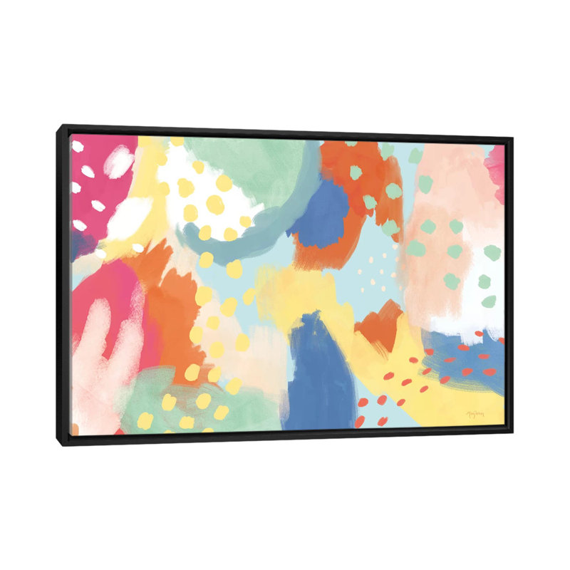«Bright Life III», reproduction sur toile, H 18 po x l 26 po x P 1,5 po, Toile avec cadre noir, Pas de tapis