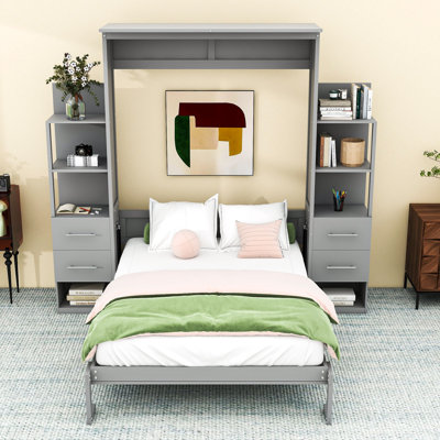 Lit escamotable en bois multi-fonctions