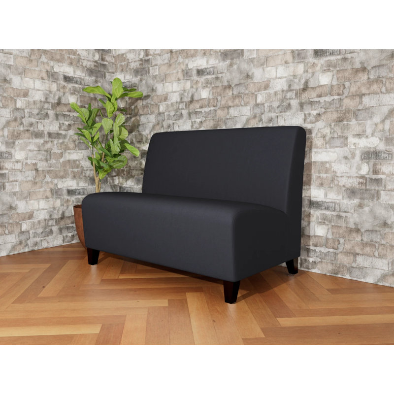 Causeuse sans accoudoirs Ravenna, Noir Patriot Plus, Bois noir