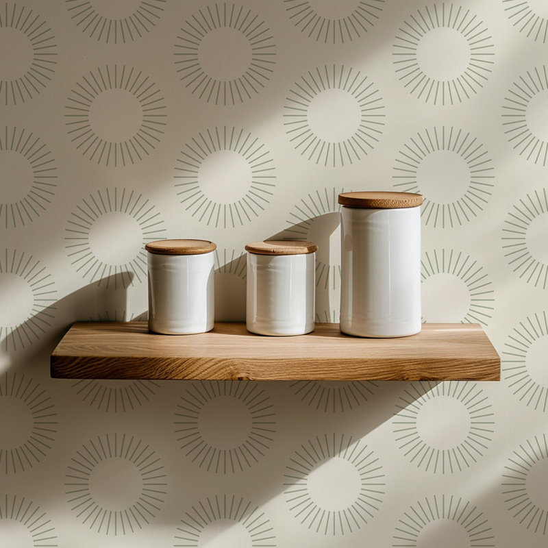Sunburst - Wallpaper, Linen, Paper, Non-Pasted