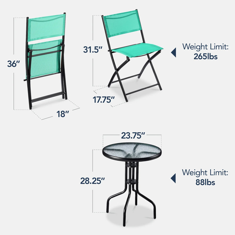 3-Piece Bistro Set, Mint
