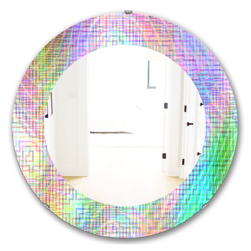 Miroir d'appoint Mid-Century Pastel, H 23,6 po x l 23,6 po