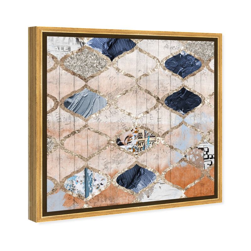 «Modern Moroccan», impression sur toile tendue, Cadre doré, H 20 po x l 20 po
