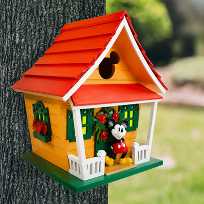 Mickey Icon Birdhouse W/ Red Roof