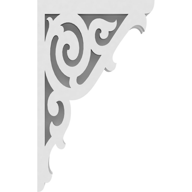 Corbeau en PVC de qualité architecturale Athens, H 9 po x l 5,5 po x P 1,875 po