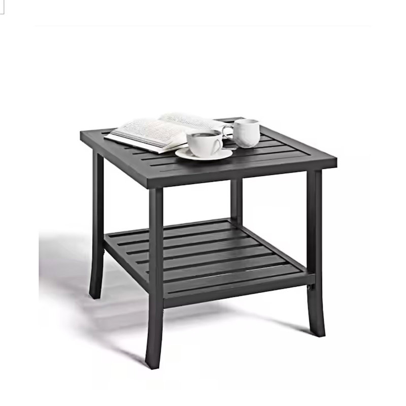 Outdoor Side Table, Black