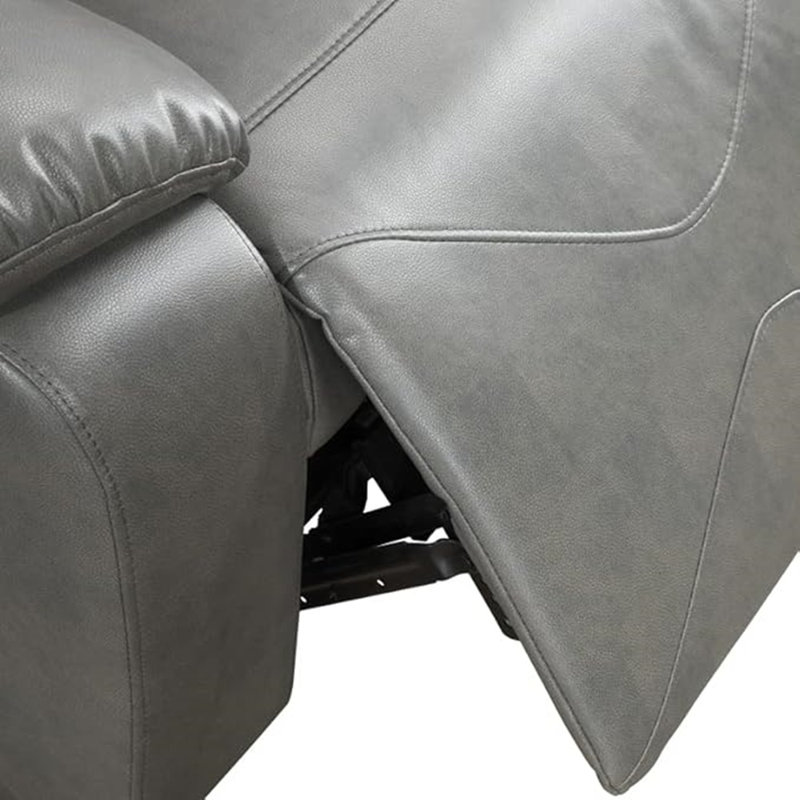 Canapé inclinable en similicuir 85,5 po Amica, Gris